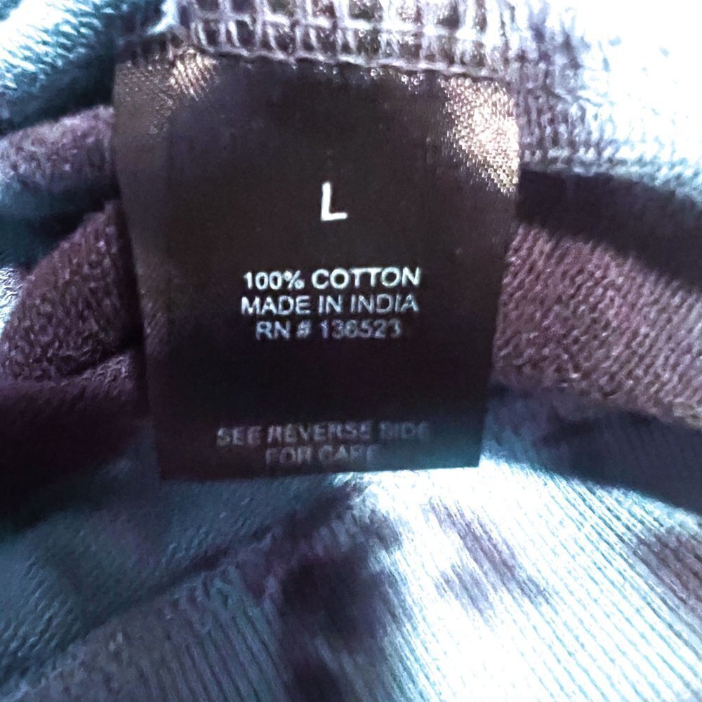 Brooklyn Cloth Mfg Co Teal Tie Dye Where Mind Meets Soul Embroidered Hoodie LRG - Picture 10 of 11